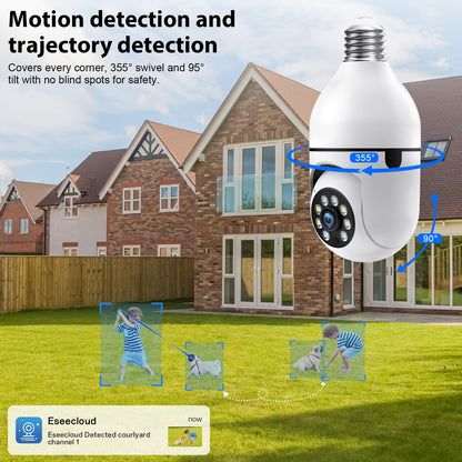 Smart WiFi Bulb Security Camera – Light Socket IP Camera