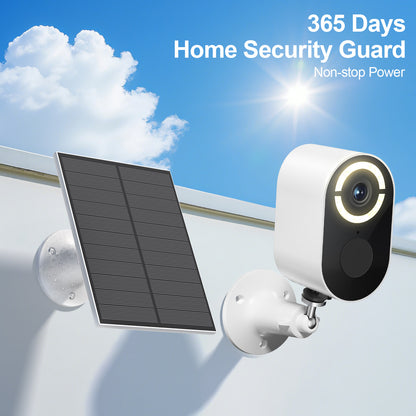 Wireless Outdoor Security Camera with Solar Panel