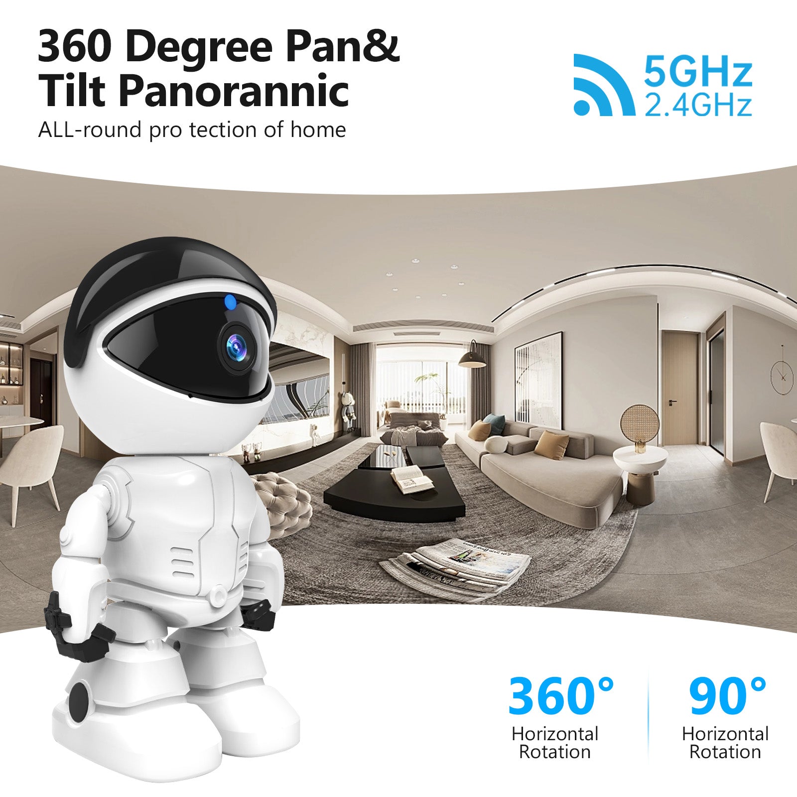Noahtec 2K Wireless Indoor Light Bulb WiFi Security Camera