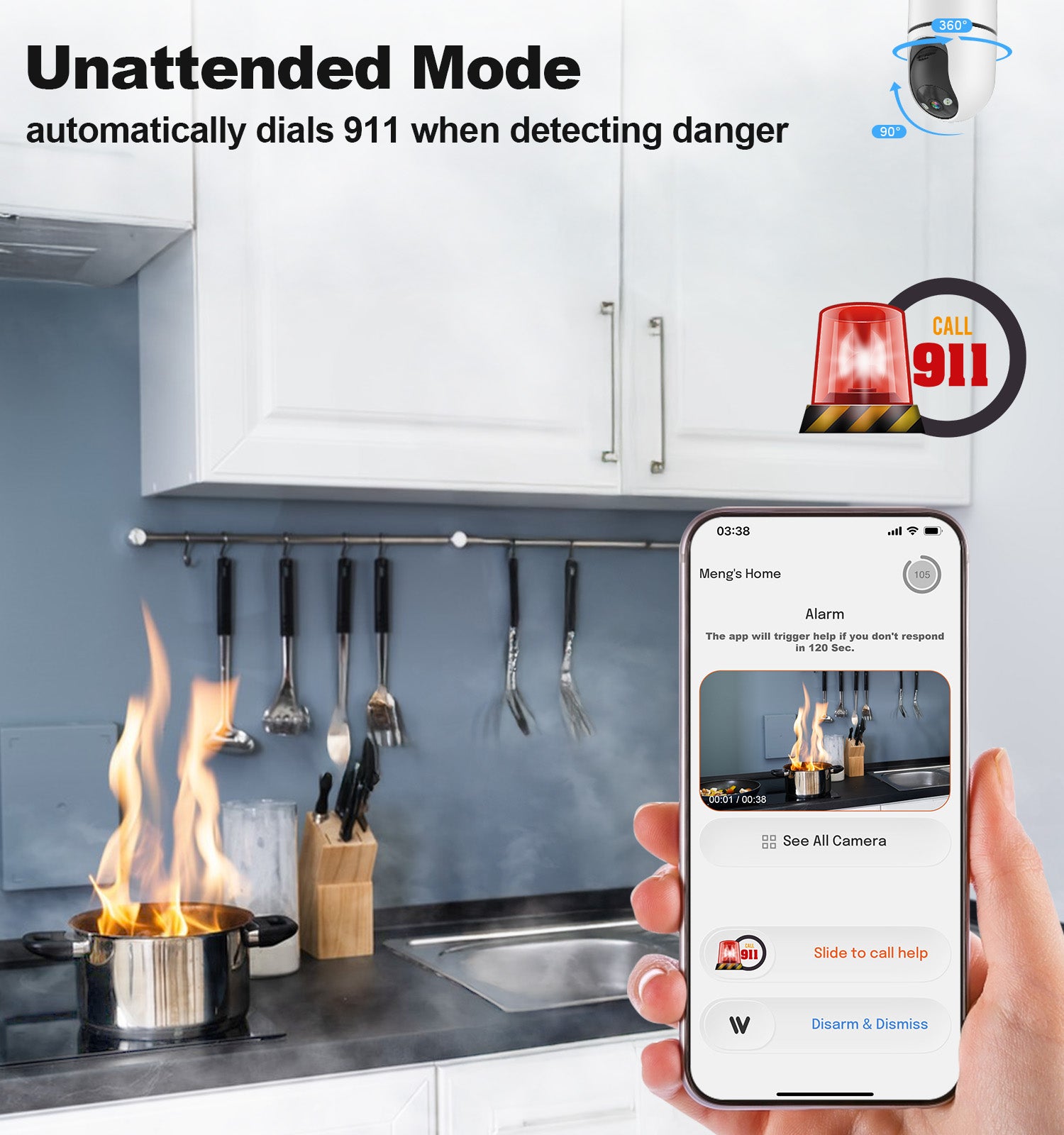Smart PTZ WiFi Security Camera — 1080P Pan-Tilt
