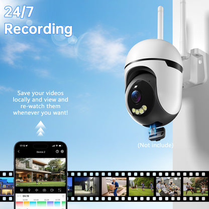 Outdoor Waterproof WiFi PTZ Security Camera – Smart Surveillance