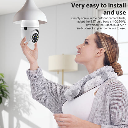 Smart WiFi Bulb Security Camera – Light Socket IP Camera