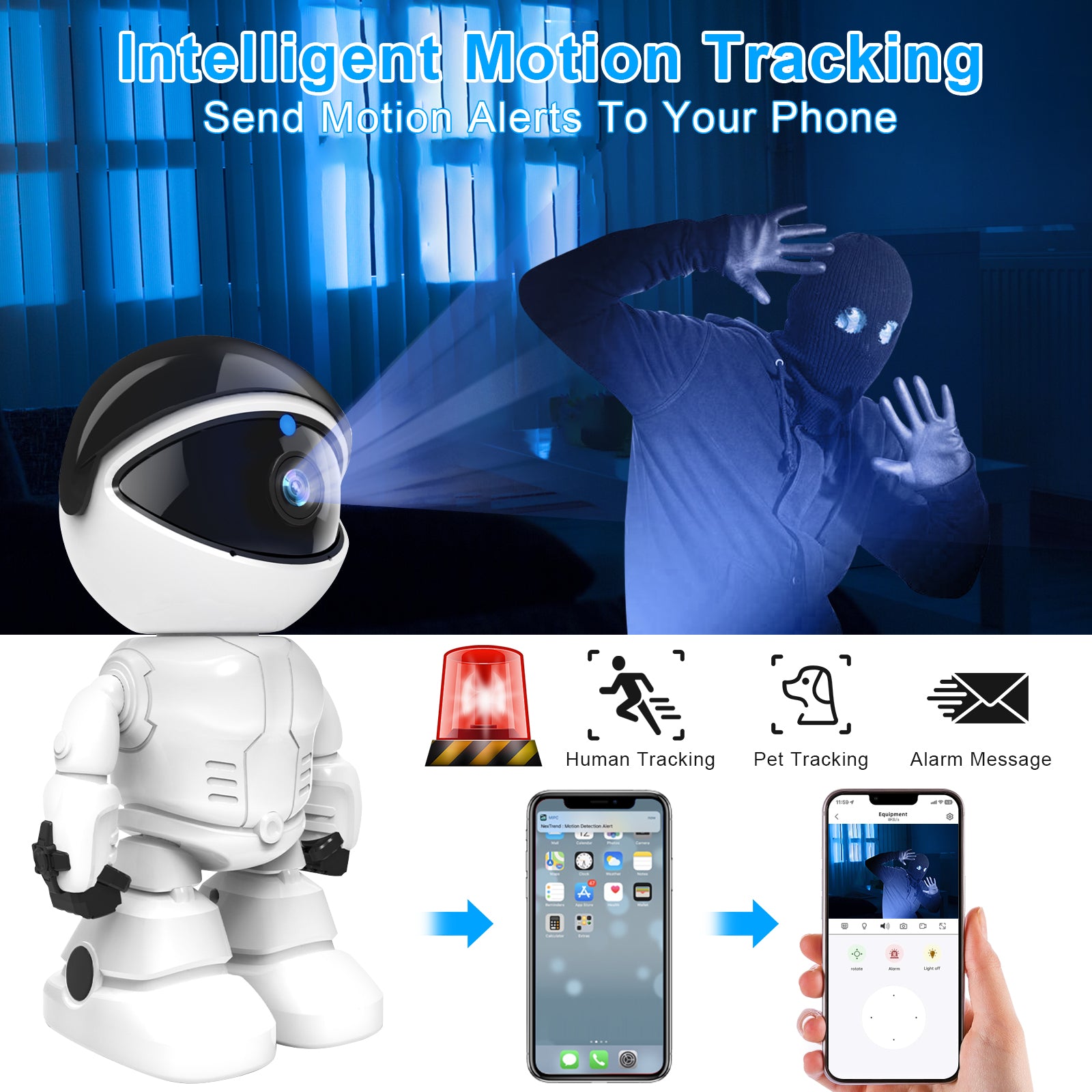 Noahtec 2K Wireless Indoor Light Bulb WiFi Security Camera