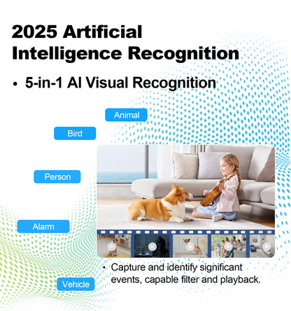 Smart PTZ WiFi Security Camera — 1080P Pan-Tilt